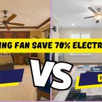 Comparison of AC and DC ceiling fans showing energy efficiency, noise levels, and features.